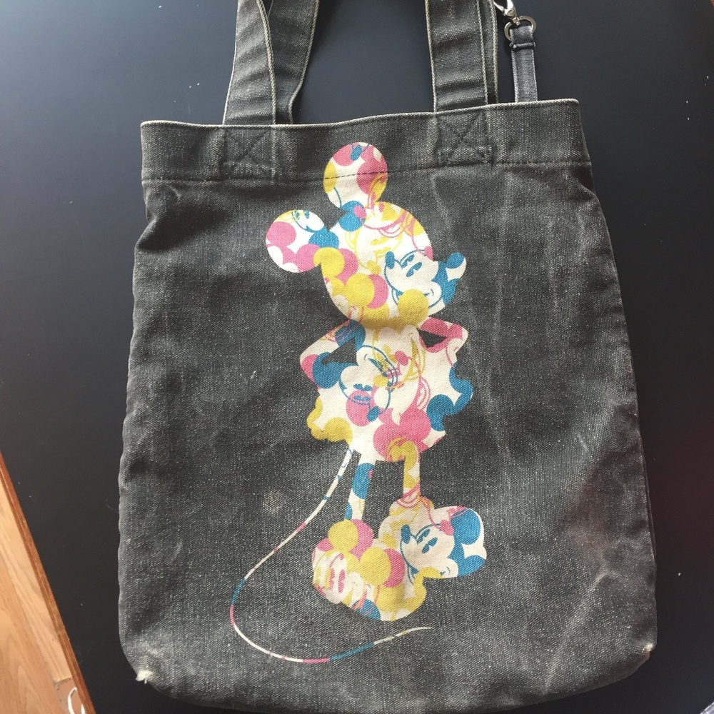 Disney Couture by Loop Black Canvas Minnie Tote